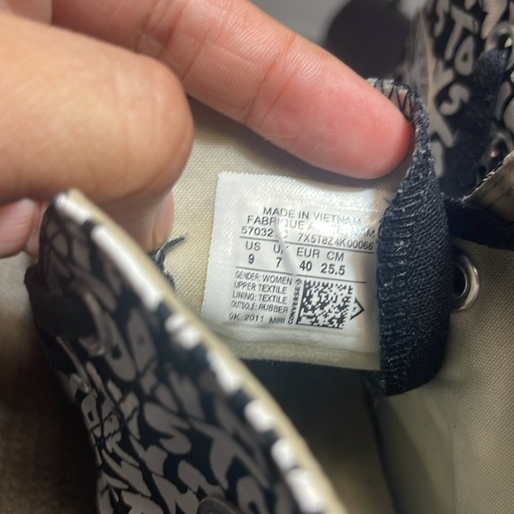 Black and White High-Top Sneakers - Picture 2 of 2